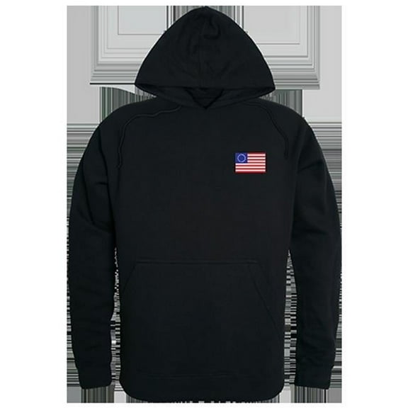 Betsy Ross 1 Graphic Pullover Sweatshirt, Black - Large