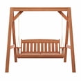 thumbnail image 6 of Amish Casual Mission Swing with A-Frame Stand, 5-Foot, 6Ft Chains, Semi-Solid Black, 6 of 8