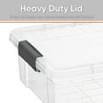 thumbnail image 4 of Superio Clear Storage Boxes with Lids, Plastic Container Bins for Organizing, Stackable Crates, BPA Free, Non Toxic, Odor Free, Organizers for Home, Office, School, and Dorm, 13.7 Quart, 5 Pack, 4 of 7