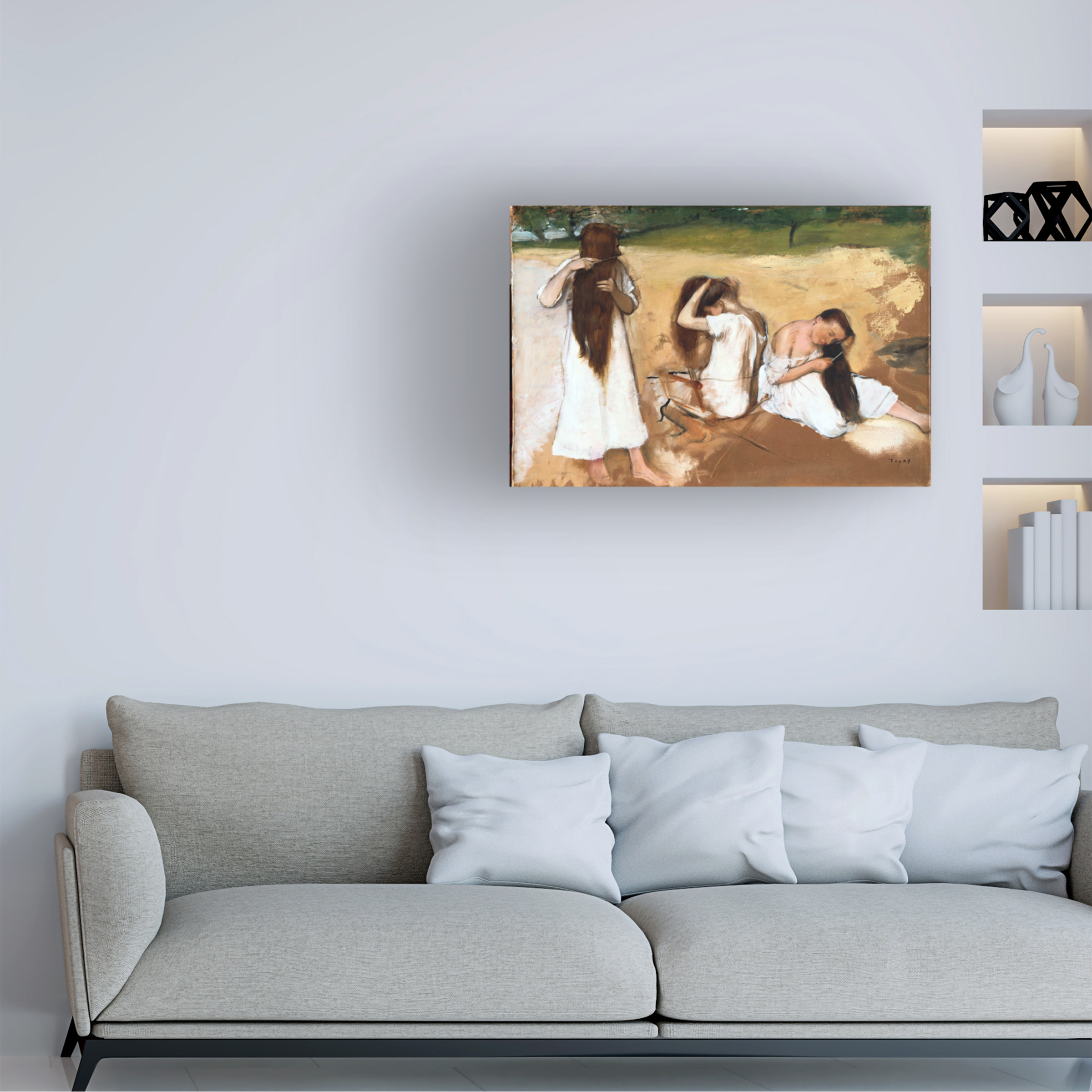 Degas 'Women Combing Their Hair' Canvas Art