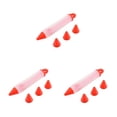 thumbnail image 4 of Bearachild Cake Piping Pen Silicona Reutilizable Floración Escritura Pluma DIY Herramienta de decoración para hornear, Rojo Type1 NO1, 4 of 6