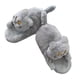 thumbnail image 1 of Pantuflas grises con forma de gato, peluche, cálidas, antideslizantes, para interiores, 1 of 3