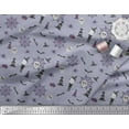 thumbnail image 2 of Soimoi Polyester Crepe Fabric Bat,Skull & Witch Halloween Decor Fabric Printed Yard 42 Inch Wide, 2 of 3