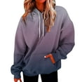 thumbnail image 1 of WZXFASHION Chandail à Capuchon Mode pour Femmes à Manches Longues à Imprimé Dégradé en Lignes jusqu'à 50 % de Rabais Chandail à Capuchon Athlétique à Fermeture Éclair, 1 of 4