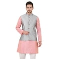 thumbnail image 2 of eloria Men's Nehru Jacket Waistcoat Indian Waistcoat Blazer Jacquard Jacket, 2 of 7