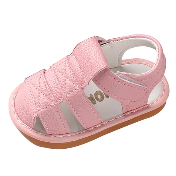 PMVFHDE Espadrilles Mignonnes pour Bébé 2024 Sandales Apprentissage Marche Chaussures Semelles Souples Sans Bout Appelées Baobao Chaussures Bébé Espadrilles Roses, 15-18 Mois