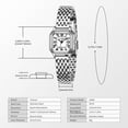 thumbnail image 7 of Watches for Women with Rectangular Roman Numeral Dial Stainless Steel Vintage Strap Quartz Waterproof Watches for Ladies,Gifts for Women, 7 of 7