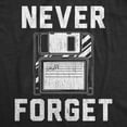 thumbnail image 2 of Mens Funny T Shirts Never Forget Sarcastic Floppy Disk Graphic Novelty Retro Tee for Men Graphic Tees, 2 of 9