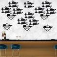 thumbnail image 6 of 2Pcs Metal Wall Mounted Wine Holder, Upgrade Foldable Hanging Wine Rack Organizer for 2 Liquor Bottles, Red Wine Bottle Display Hanger with Screws for Home Kitchen Bar Wall Décor, 6 of 16