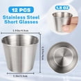 thumbnail image 2 of Metal Shot Glasses, 12 Pcs 1.5 oz Stainless Steel Liquor Glasses, Espresso Cups, Whiskey Glasses, Wine Glasses, Portable Drinkware for Bar, Home, Restaurant & Travel (45ml), 2 of 3