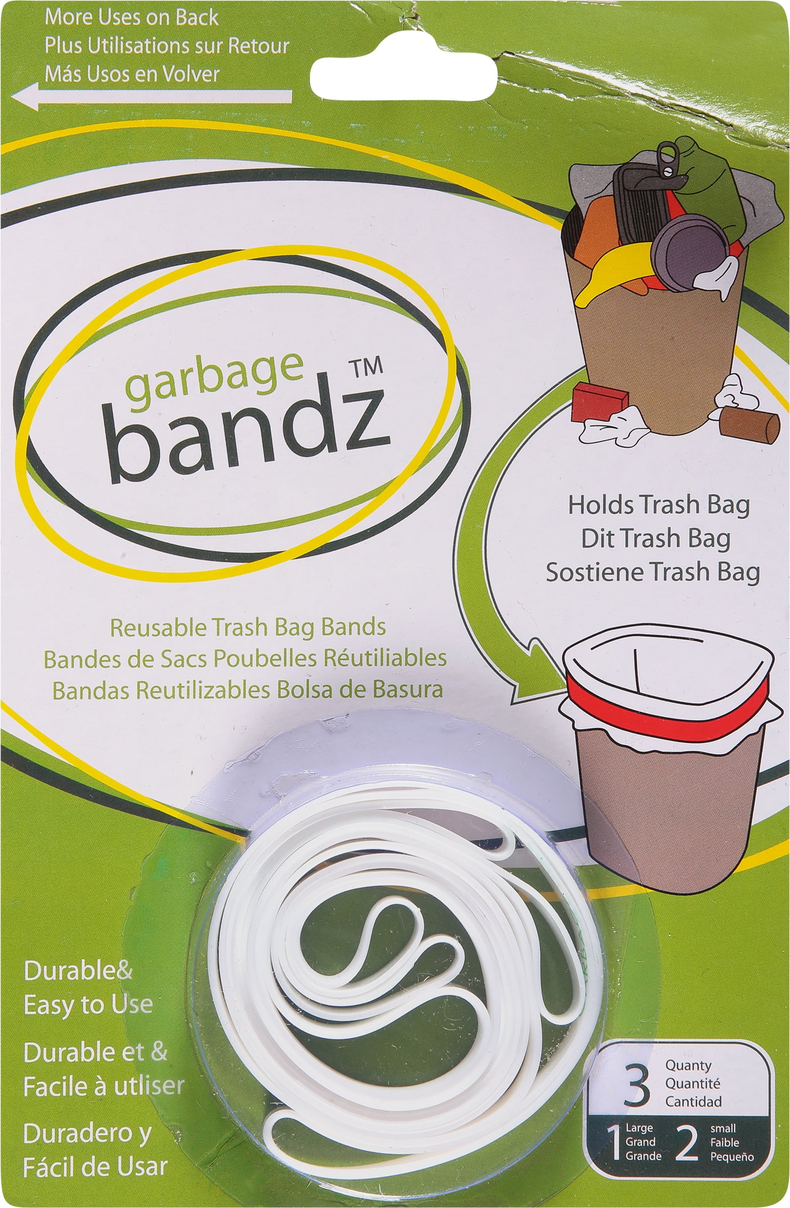 3 Pieces Details about   Reusable Elastic Rubber Bands For Trash Cans 1-Pack 
