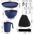 thumbnail image 2 of czcpp-Utensils, Kit de Camping Renea pour Voyage, Pique-Nique, Extérieur, Équipement de Camping Inclut Couteau, Cuillère, Fourchette Ensemble de Couverts, Tasse, Bol, Assiette, Essentiels pour 1, 2 of 4