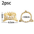 thumbnail image 2 of Crown Nail Art Painting Pen Brush Stand Rack Holder con decoración de perlas sintéticas para manicura DIY Tallado de uñas Lápices de dibujo PincelesOro, 2 of 5