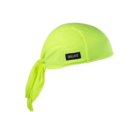 Ergodyne Chill-Its 6615 Absorptive Moisture-Wicking Dew Rag, Lime