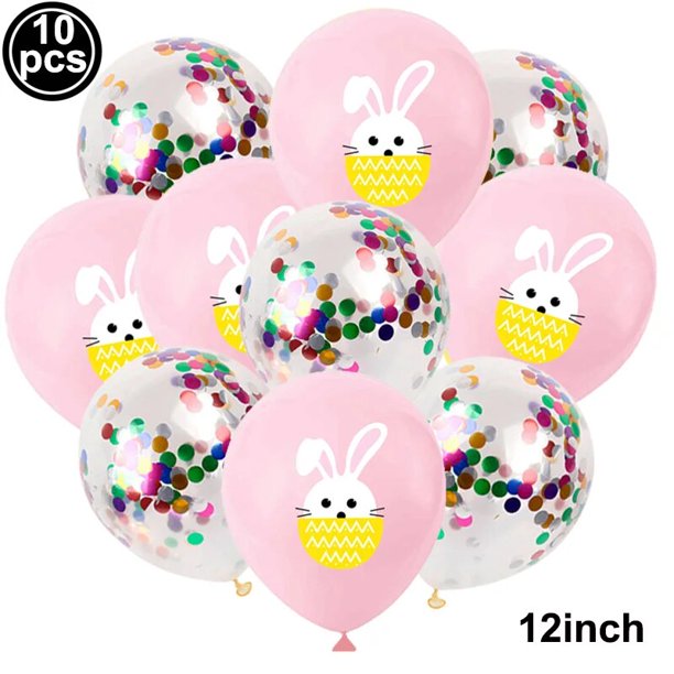Decoraciones de feliz Pascua, pancarta colgante, remolinos, huevos de conejo, pollito, globos de zanahoria, suministros de juegos de fiesta de Pascua, regalos