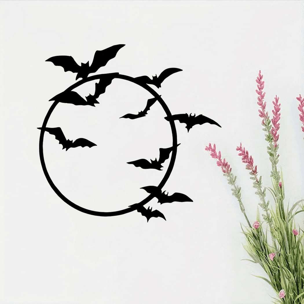 Gothic Bat Wall Art Halloween Outdoor Indoor Decor