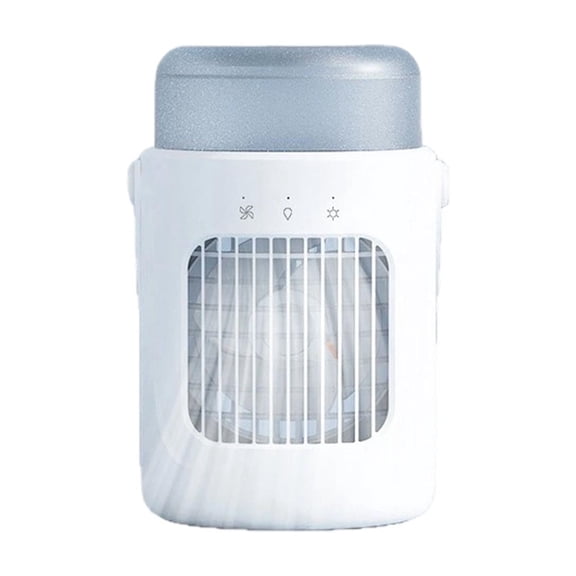 Giftesty 3-in-1 USB Evaporative Cooler Mist Fan with Night Light,8.74" Portable Mini Air Conditioner 180° Tilt Fan Head for Indoor Outdoor