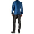 thumbnail image 2 of Adam Baker by Needle & Stitch Mens Tux-Shark 3-Piece Slim Fit Tuxedo Suit Set - Blue - 42S, 2 of 6
