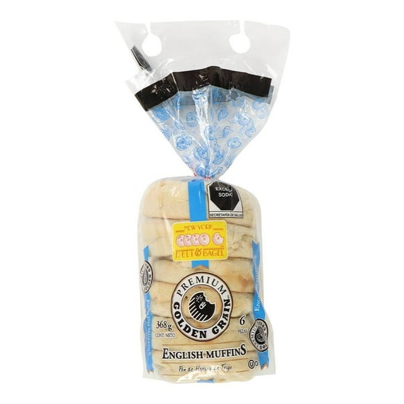 Bisquets Golden Grain English muffins premium tipo inglés natural 6 pzas