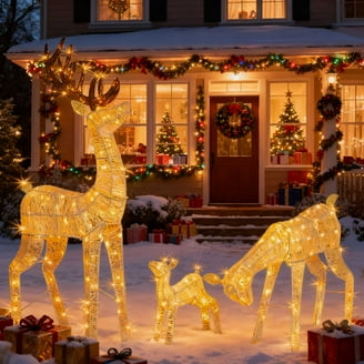 Winter Wonder Lane Christmas Glitter Unicorn Lighted Yard Art