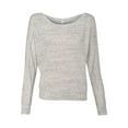 thumbnail image 2 of Bella-Canvas B8850 Womens Flowy Long Sleeve Off Shoulder T-Shirt - White Marble, Extra Large, 2 of 3