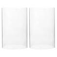 thumbnail image 1 of MOVTOTOP 2pcs Cylindrical Glass Candle Shade Glass Pillar Candle Covers Open Ended Candle Shade, 1 of 7