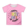 thumbnail image 5 of T Shirts for Girls Size 8-9 Pink Back to School Shirt Casual Crewneck Short Sleeved Tee Tops Kids Summer Clothes (Child, 8-9 Years), 5 of 5
