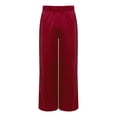 thumbnail image 4 of Sholeno Boys Girls Praise Dance Palazzo Pants Church Worship Satin Wide Leg Trousers Liturgical Bottoms Burgundy 14, 4 of 6