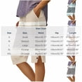thumbnail image 3 of Utoimkio Women's Boho Striped Bermuda Shorts,Casual Print with Side Slit & Button Detail, 3 of 5