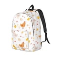 thumbnail image 2 of Balery Funny Chicken Vintage Canvas Backpack for Men and Women - Large Capacity, Durable Travel Laptop Bag for School, Work, Hiking, and Outdoor Activities, 2 of 7