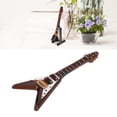 thumbnail image 4 of Miniature Electric Guitar Replica, Dollhouse Guitar Model Exquisite Coffee  for Home, 4 of 7