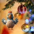 thumbnail image 5 of Christmas Rooster Ornaments Hanging Chicken Decorations Cute Christmas Tree Ornaments for Home Office Party, 5 of 7