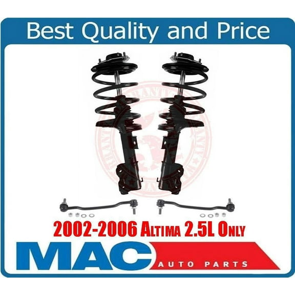 Front Spring Struts Assembly with Sway Bar Links for Altima 2.5L 2002-2006