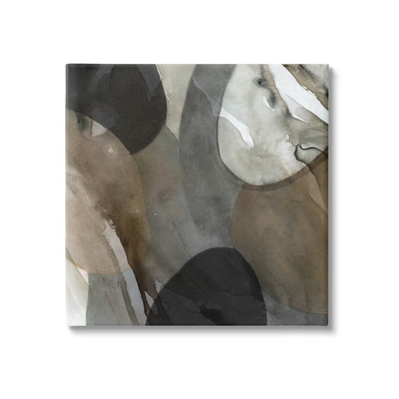 Stupell Industries Contemporary Round Layered Shapes Painting Gallery Wrapped Canvas Print Wall Art, Design by Carol Robinson