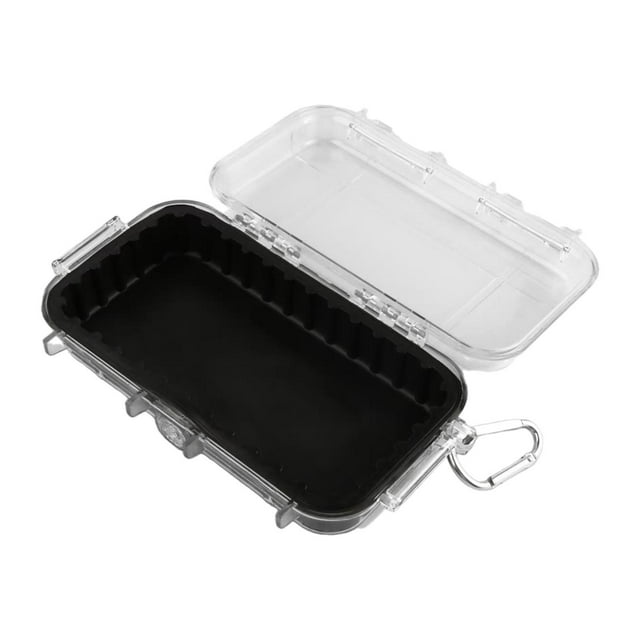 Caja impermeable a prueba de golpes, caja de Camping a prueba de polvo, caja de transporte hermética versátil, estuche de almacenamiento a prueba de Negro