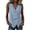 Blue, variant on Womens Tops Gsakboxl Women Casual V‑Neck Button‑Decorated Sleeveless Linen Tank Top Blouse Black L