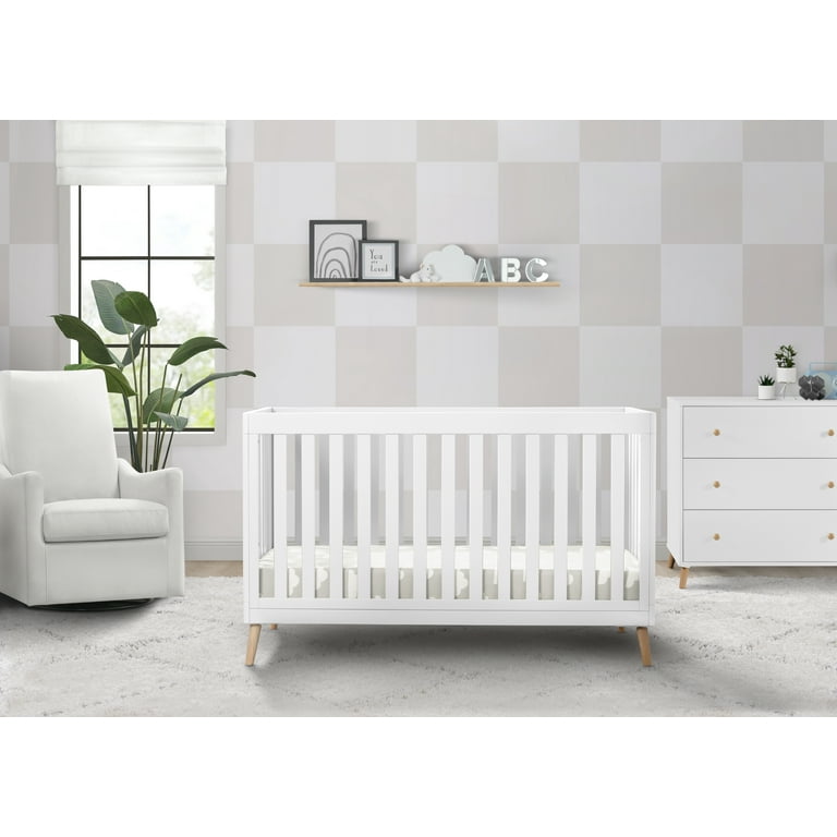 Delta Children Essex 4-in-1 Convertible Baby Crib, Bianca White
