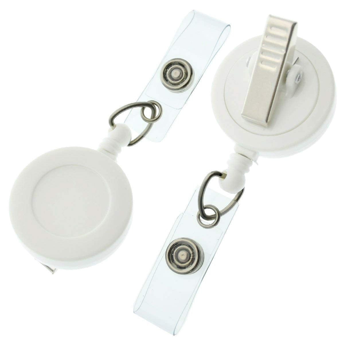 25 Pack Retractable Badge Reels with Alligator Swivel Clip on Back by