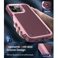 thumbnail image 7 of Leyi for Case iPhone 15 pro max, 4 Corners with Airbags, Non-Slip Textured Grip Bumper Support Wireless Charging Military Drop Resistant for iPhone 15 pro max Phone Case-Purple, 7 of 7