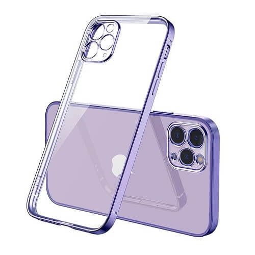 For Apple iPhone 11 Pro Purple Smart Shockproof Luxury Stream Electro Plating Elegant Cover Case