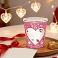thumbnail image 4 of Uklsqma Disposable Valentine’S Day Party Tableware Set | Pink Glitter Heart Paper Plates Cups Tissues | 7-In & 9-In Sizes | Romantic Festive Dinnerware for February 14 Celebrations, 4 of 6