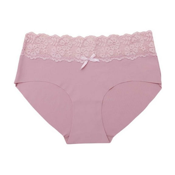 Jalioing Lace Underwear for Women Low Rise Seamless Full Coverage Briefs Underpants Comfortable No Show Panties
