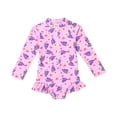 thumbnail image 2 of Pisexur Girls and Boys One Piece Rash Guard Swimsuit Kid Water Sport Short Swimsuit UPF 50+ Sun Protection Bathing Suits 1-16 Years, 2 of 4