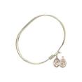 thumbnail image 2 of 7 inch Oval Eye Hook Bangle Bracelet w/ St. Christopher/Motorcycle in Gold-Filled, 2 of 3