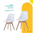 thumbnail image 4 of Set 4 Sillas acojinadas blanco M Elly Decor E-SACWH, 4 of 8