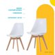 thumbnail image 4 of Set 4 Sillas acojinadas blanco M Elly Decor E-SACWH, 4 of 8