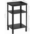 thumbnail image 3 of Small Side Table for Small Spaces - Slim End Table with Magazine Holder - 2 in 1 Design Narrow End Table Living Room - Skinny Bedside Table Nightstand Bedroom Thin Side Table, Black, 3 of 7