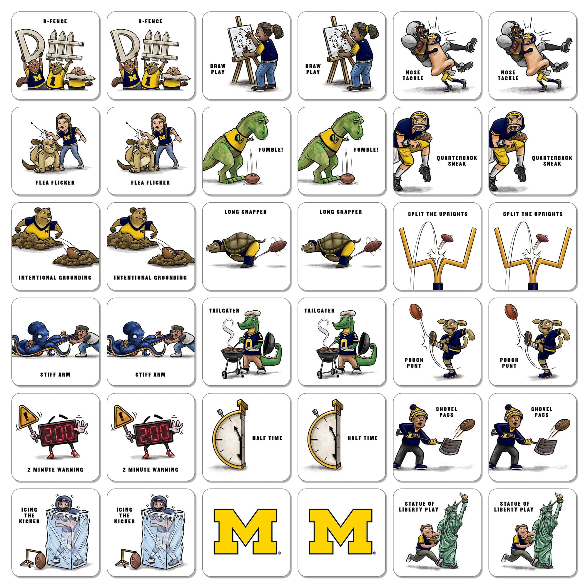 Michigan Wolverines Licensed Memory Match Game