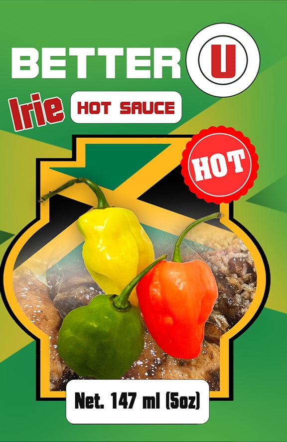 Better U Irie Hot Sauce, Dairy-Free, Low Sodium, 12 Pack, 5 Oz