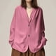 thumbnail image 4 of Camisas bonitas,Blusa de manga larga para mujer, color liso, informal, con bolsillo, poliéster, cómoda para uso doméstico y diario, sopatenor, 4 of 7